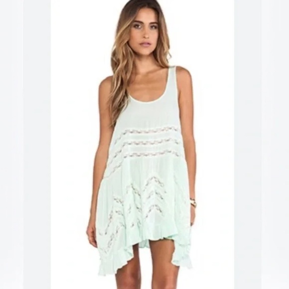 Free People Voile & Lace Trapeze Tunic Top - Picture 3 of 7